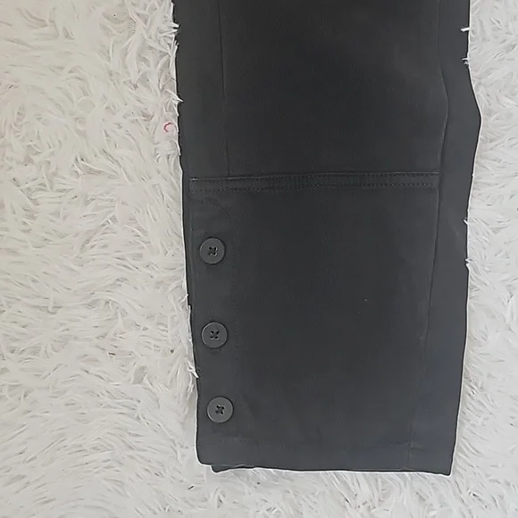 Anthropolgie black soft corduroy straight leg trouser dress pants - Picture 3 of 5